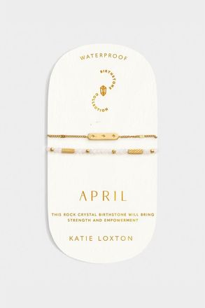 Katie Loxton Birthstone Bracelet April in Rock Crystal at Nordstrom