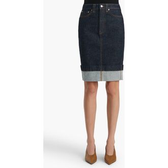 Khaite Kendra Denim Pencil Skirt in Benson at Nordstrom, Size 28