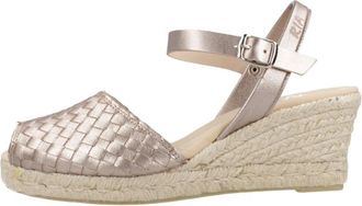 Ria Menorca Ibicenca Wedges - Dames - Sleehakken - Bruin - 37 EU - Leer - Schoenen