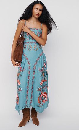 Farm Rio x Anthropologie Basque-Waist Midi Dress