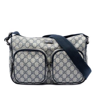 Gucci Pre-owned Gucci GG Supreme Double Pocket Crossbody Ladies C6DA1LV1ZCAPGXHU
