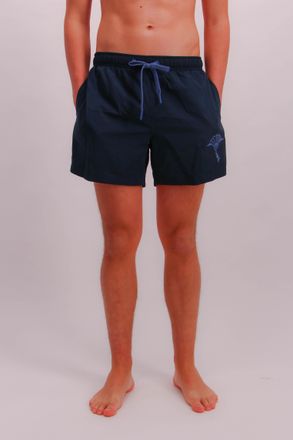 Joop Badeshorts JOOP Solid, Herren, Gr. XXL, N-Gr, blau (schwarz sapphire), Microfaser, Obermaterial: 100% Polyester, unifarben, Badehosen Badeshorts, Corn