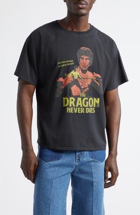 LU&rsquo;U DAN Cotton Graphic T-Shirt in Black at Nordstrom, Size Large