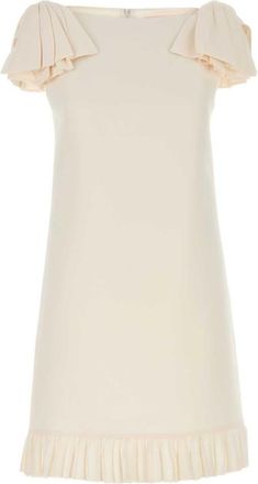 Valentino Garavani Ivory Crepe Couture Mini Dress