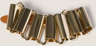 Miu Miu Metal and leather bracelet