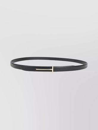 Tom Ford metal accent belt featuring modern shape