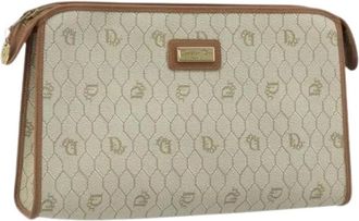 Dior Pre-owned Clutches, female, Beige, Size: ONE SIZE Pre-owned Vintage Clutch Bag