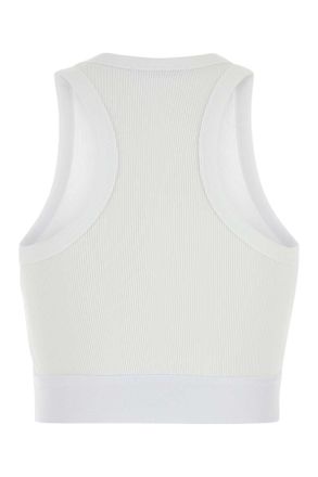 Givenchy Womens White Stretch Cotton Top Exterior: Elastane Maglie Sweater
