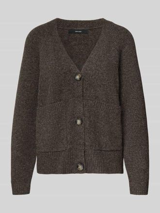 Vero Moda Comfort Fit Strickjacke mit V-Ausschnitt Modell BOOM in Mittelgrau Melange, Größe S