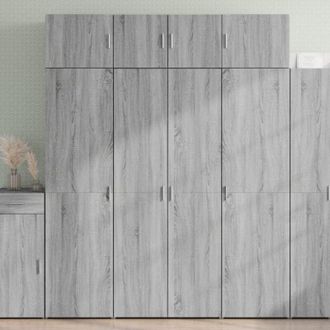 vidaXL Vidaxl - Highboard Grey Sonoma 80x42.5x185 cm Engineered Wood