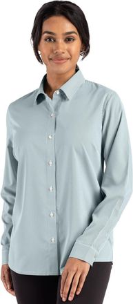 Cutter & Buck Skyline Epic Confidence Recycled Pinstripe Womens Long Sleeve Dress Shirt