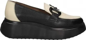 Wonders Womens Platform Loafer In Black/creme