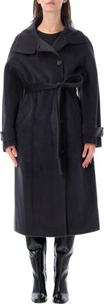 SOEUR James Belted Tailored Long Coat