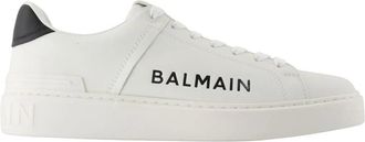 Balmain B-Court Sneakers - Heren - Sneakers - Wit - 44 EU - Leer - Schoenen