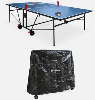 Sweeek Tavolo da ping pong per interni 274cm con 2 racchette e 3 palline + custodia in PVC