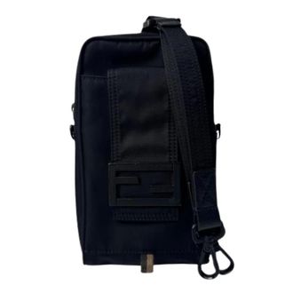 Fendi Pre-owned Pouch Shoulder Bag - Heren - Pre-owned - Zwart - Maat: ONE Size Leer