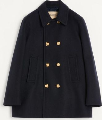 Valentino Valentino Double-Breasted Wool Felt Coat