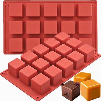 No Brand Molde De Silicona C&uacute;bico Para Pasteles, 3 Cm X 3 Cm X 3 Cm. Moldes De Silicona Cuadrados 3d Para Hornear Chocolate, Caramelos, Trufas, Gelatina, 30 Ca
