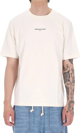 Maison Kitsun&eacute; Maison Kitsun&eacute; Paris Embroidered Cotton T-Shirt