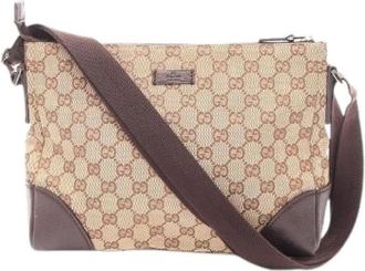 Gucci Borsa a spalla Pre-owned GG Canvas Leather - - Pre-owned - Donna - Beige - ONE SIZE