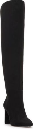 Jessica Simpson Sussta Knee High Boot in Black Microsuede at Nordstrom, Size 6.5 Regular Calf