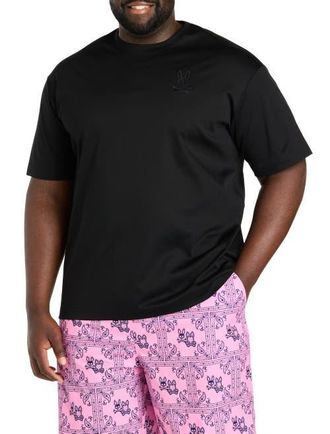 Psycho Bunny Big & Tall Oscar Relaxed-Fit Graphic Tee in Black at Nordstrom, Size 2X Big