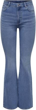 Only TALL high waist flared jeans medium blue denim