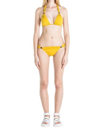 Sauipe Swimwear Nina Classic Brief Bikini Bottom In Mustard