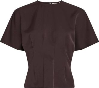 Moss Copenhagen MSCHAlfa SS Top - Dames - Blouses & Shirts - Bruin - Maat: XS Leer
