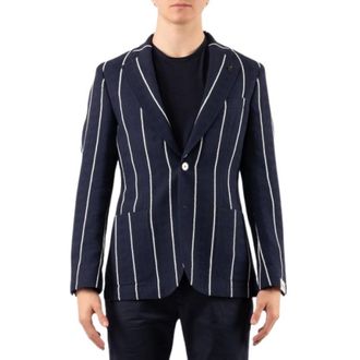 Paoloni Formal Blazers, male, Blue, Size: XL Formal Blazer