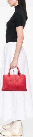 Bottega Veneta 2012-2025 Nappa Intrecciato Milano shopper - Rood