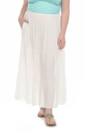 Boho Me Tiered Maxi Skirt in White at Nordstrom Rack, Size 1 X