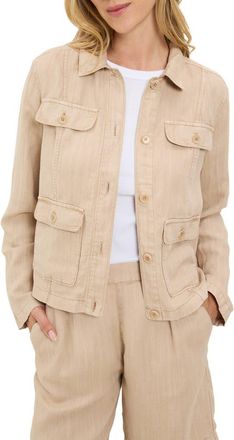 Michael Stars Nash Linen Blend Jacket in Macadamia at Nordstrom, Size X-Small