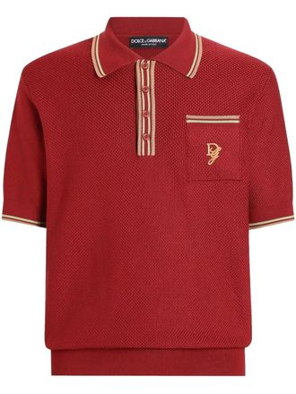 Dolce & Gabbana logo-embroidered polo shirt