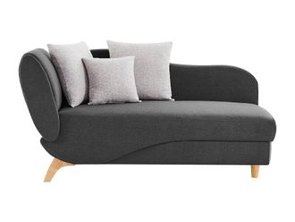 VENTE-UNIQUE.COM Div&aacute;n cama tela gris antracita