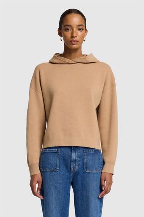 7 For All Mankind Womens Ladies Hoodie Sweater - Brown - Size Small