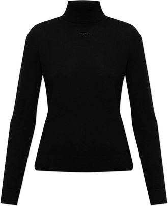 Diesel Wool Turtleneck M-Alinesa-Tn - Dames - Coltruien - Zwart - 2XS - Wol - Truien & Vesten