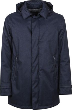 Herno Stijlvolle Gewatteerde Jas - Heren - Parka Jassen - Blauw - 4XL - Wol - Jassen