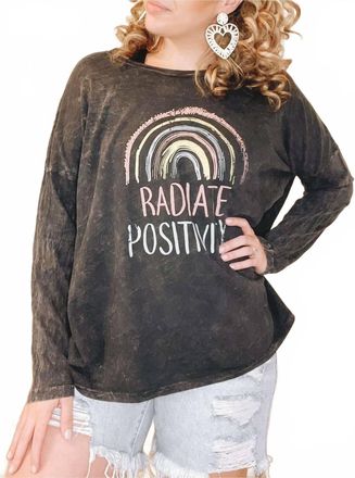 Promesa Radiate Positivity Tee In Black