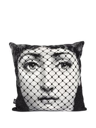 Fornasetti Burlesque photograph-print pillow - White