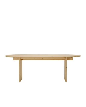 Hannun Mesa de comedor de madera de abeto en color beige, 220cm