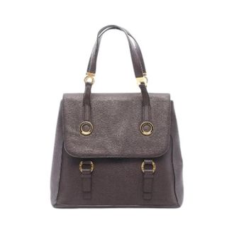 Bulgari Pre-owned Handbags, female, Brown, Size: ONE SIZE Pre-owned Bulgari Bulgari Leather Tote Bag