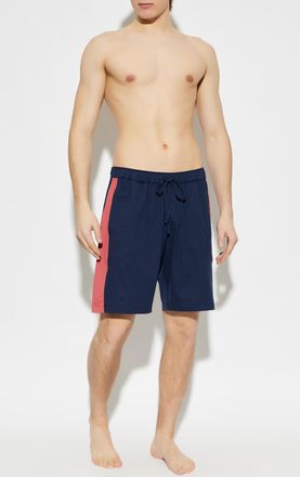 Hanro Cotton Shorts, Mens, Navy Blue