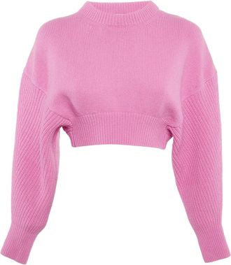 Alexander McQueen Top con collo rialzato - Rosa