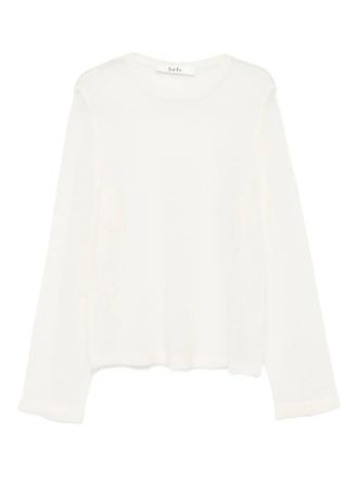 Séfr Les semi-sheer T-shirt - men - Kid Mohair/Wool/Nylon - L - White