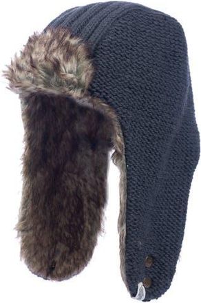 Nirvanna Designs Winter Trapper Hat in Charcoal at Nordstrom