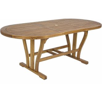 BIZZOTTO Bizzotto - Yes Everyday Tavolo Per Esterno In Legno Di Acacia Ovale Allungabile 150/200x90x H74 Cm