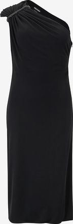 Tom Ford Kurzes Jerseykleid mit asymmetrischem Ausschnitt und Kristallen