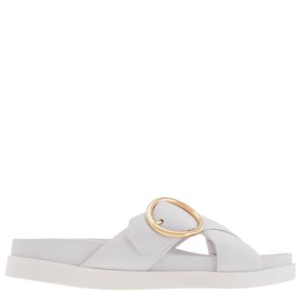 Bally Elida Leather Slide Sandals