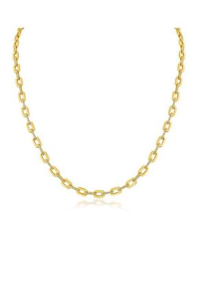 Kenneth Jay Lane Delicate Link Cubic Zirconia Necklace in Gold Plated at Nordstrom